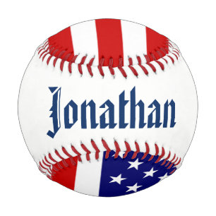 USA Flag Custom Name bbcnt Baseball