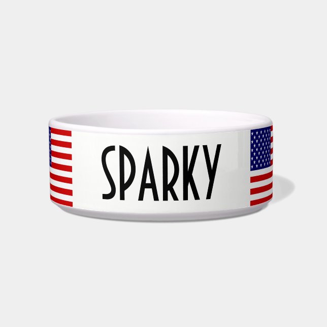 USA Flag  Customisable pbcnt Bowl (Front)
