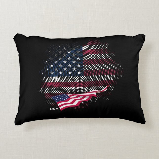 USA flag Decorative Cushion (Front)