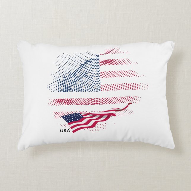 USA flag Decorative Cushion (Front)