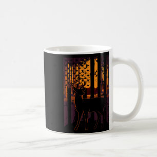 Usa Flag Deer Hunting Setting Sun Funny Bow Hunter Coffee Mug