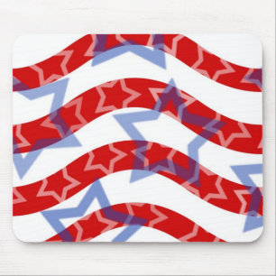 USA Flag Design American Patriotic Stars Stripes Mouse Pad