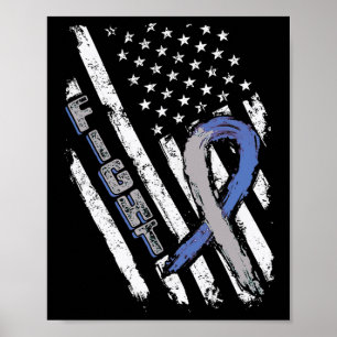 Usa Flag Diabetes Type 1 Awareness Family Support  Poster