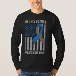 USA Flag Diabetes Type 1 Awareness Family Support T-Shirt