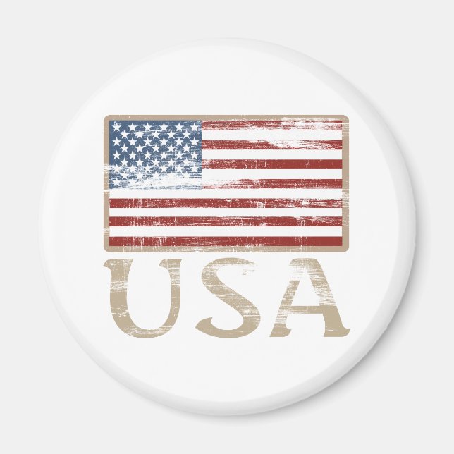 USA Flag Distressed Magnet (Front)