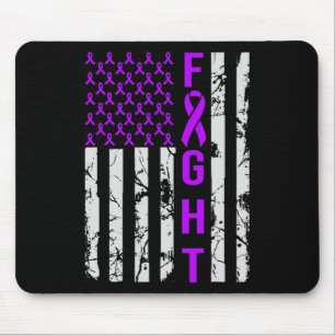 Usa Flag Distressed N Heimerheimer's Awareness Sup Mouse Pad