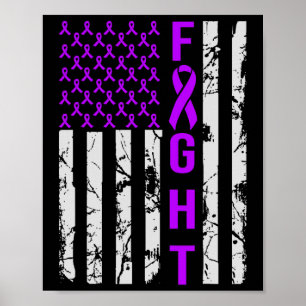 Usa Flag Distressed N Heimerheimer's Awareness Sup Poster