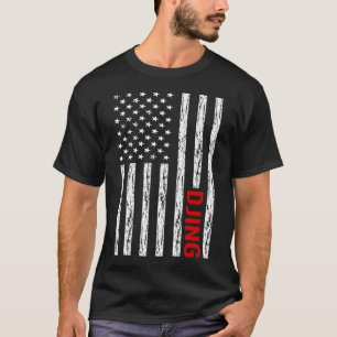 USA Flag Djing DJ Disc Jockey Deejay T-Shirt