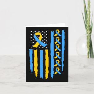 Usa Flag Down Syndrome Awareness Dad Mum Card