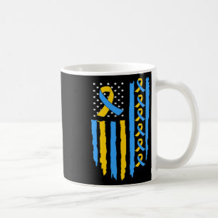 Usa Flag Down Syndrome Awareness Dad Mum  Coffee Mug