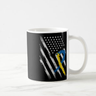 Usa Flag Down Syndrome Awareness Dad Mum Down Synd Coffee Mug