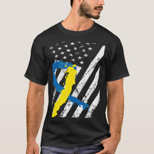 USA Flag Down Syndrome Awareness Dad Mum Down Synd T-Shirt