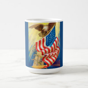 USA Flag & Eagle Patriotic Mug