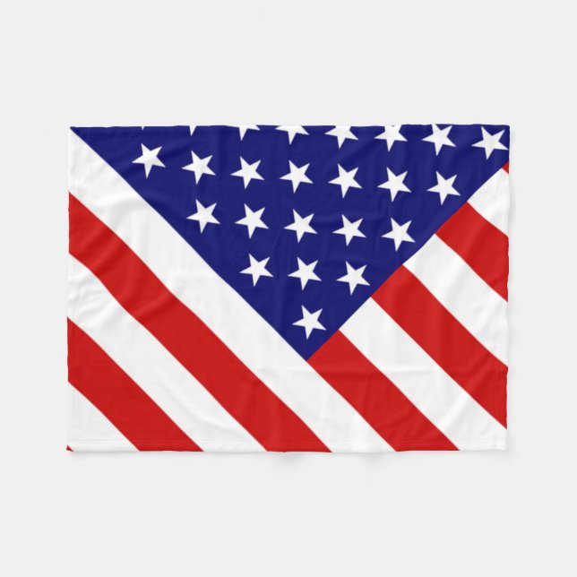 USA Flag fbt Fleece Blanket (Front (Horizontal))