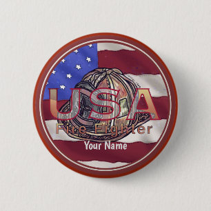 USA Flag Firefighter pin