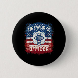 Usa Flag Fireworks Officer Safety Director Pyro Te 6 Cm Round Badge