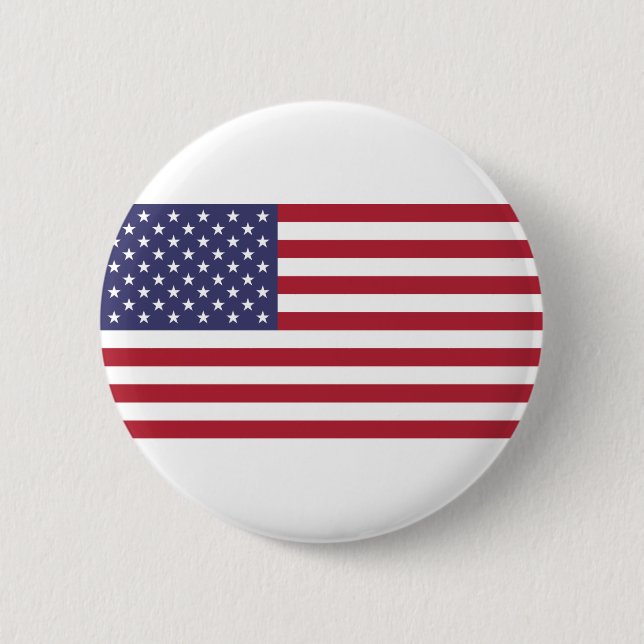 USA flag, flag of USA, American flag 6 Cm Round Badge (Front)