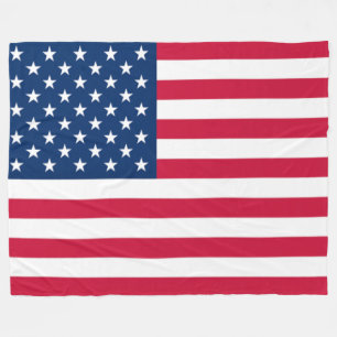 USA Flag Fleece Blanket United States of America