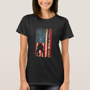 Usa Flag Football Dad  Pittsburgh Lineman Fathers  T-Shirt