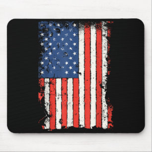Usa flag fourth of july patriotic american pride mouse pad