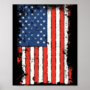 Usa flag fourth of july patriotic american pride poster