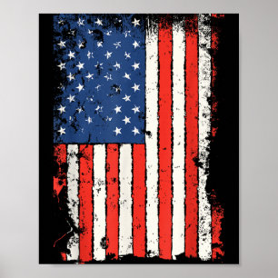 Usa flag fourth of july patriotic american pride poster