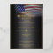 USA Flag Gold Foil Luxury Black Invitation