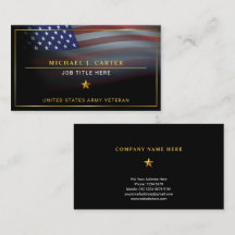 USA Flag Gold Frame | Veteran | Luxury Black