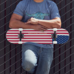 USA Flag Gold Monogram Patriotic American Skater Skateboard<br><div class="desc">The American, Stars and Stripes, Old Glory, Star-Spangled Banner, USA flag, custom, personalised, beautiful elegant faux gold script / typography, name / monogram / initials, quality hard-rock maple competition shaped skateboard deck, to show your pride, patriotism, love. Make a great patriotic gift for birthday, fathers day, mothers day, graduation, christmas,...</div>