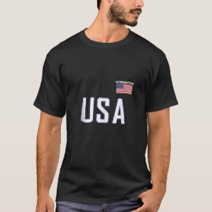 USA Flag Gymnastics Team Cool Gym Equipment Men Wo T-Shirt