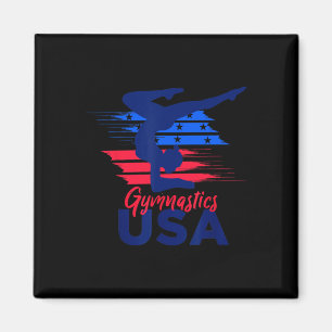Usa Flag Gymnastics Usa Support Magnet