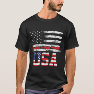 Usa Flag Hammer 4th Of July 1776 Freedom Independe T-Shirt