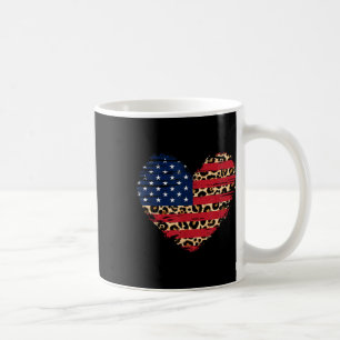 Usa Flag Heart American Patriotic Armed Forces Coffee Mug