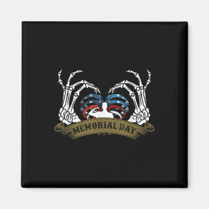 Usa Flag Heart American Patriotic Memorial Day Magnet