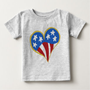 USA Flag Heart Infants & Toddler T-shirts