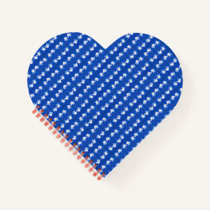 USA Flag Heart Shape Notebook