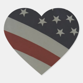 USA Flag Heart Sticker
