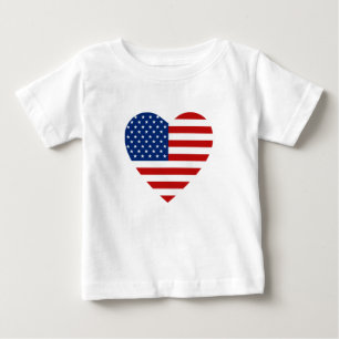 USA Flag Heart T-Shirt