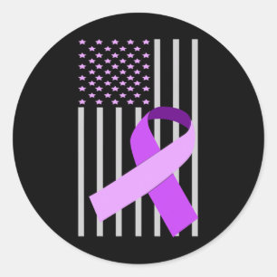 Usa Flag Heimerheimer Ribbon Heimerheimer Disease Classic Round Sticker