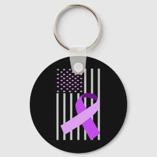 Usa Flag Heimerheimer Ribbon Heimerheimer Disease Key Ring