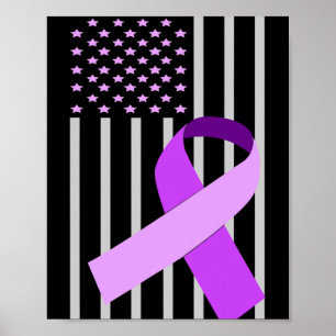 Usa Flag Heimerheimer Ribbon Heimerheimer Disease  Poster