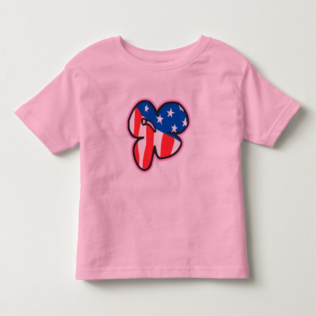 USA Flag Hibiscus  Infants & Toddler T-shirts (Front)