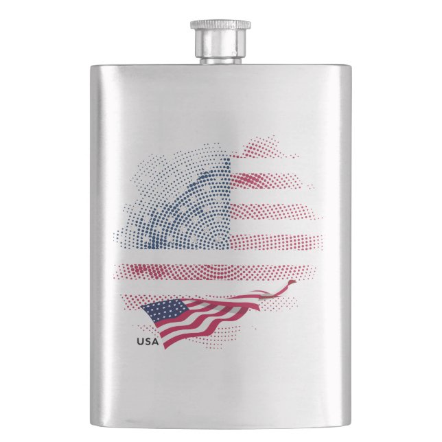 USA flag Hip Flask (Front)