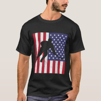 Usa Flag Hockey American Flag America Pride Sports T-Shirt