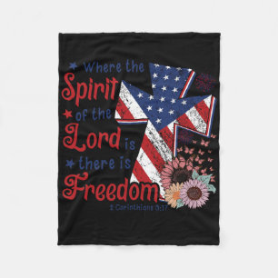 Usa Flag Hockey Sticks American Pride 4th Of July Fleece Blanket