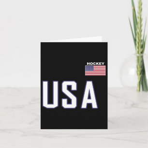 Usa Flag Hockey Team Cool Player Equipment Apparel Card