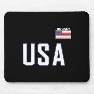 Usa Flag Hockey Team Cool Player Equipment Apparel Mouse Pad