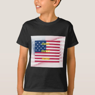 USA Flag "Home Sweet Home" Art Print T-Shirt
