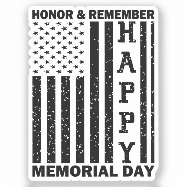 Usa Flag Honour Remember Happy Memorial Day Funny (Front)