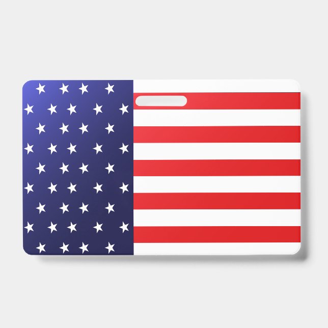 USA Flag  ID Badge (Front)